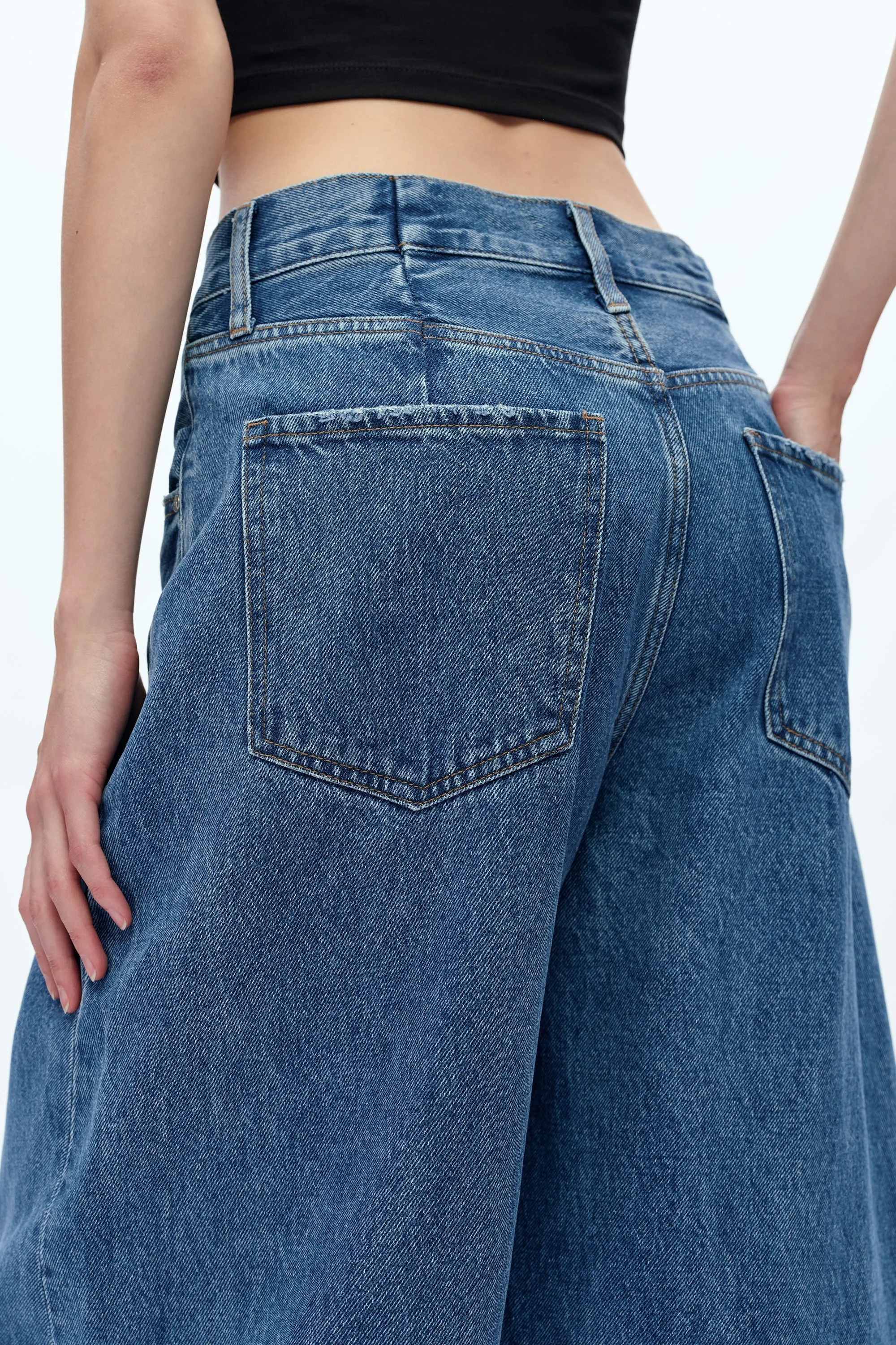 Katia Tailored Barrel Leg Denim Jeans