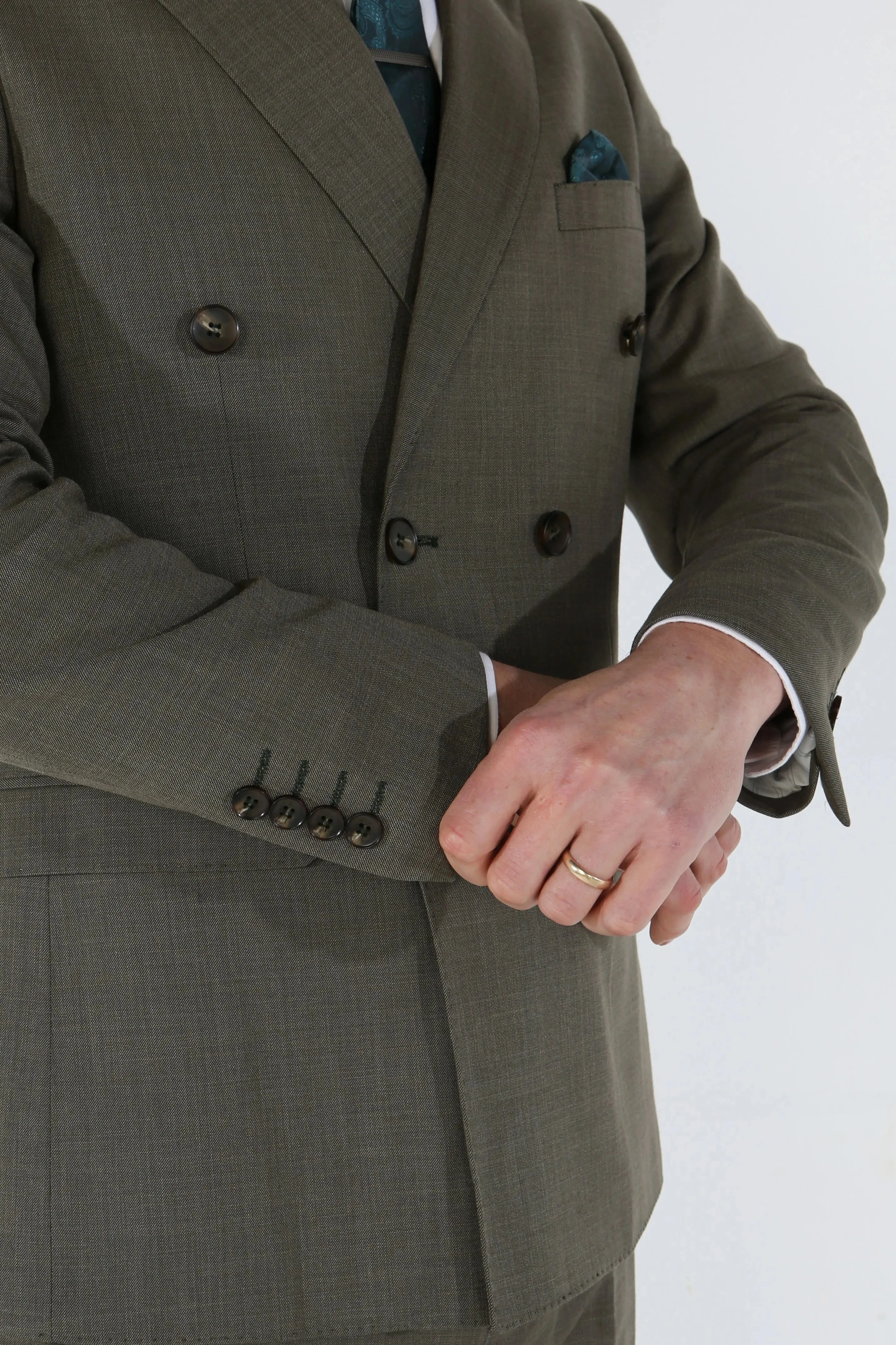 Kurt - Men's Sage Green Double Breasted Blazer
