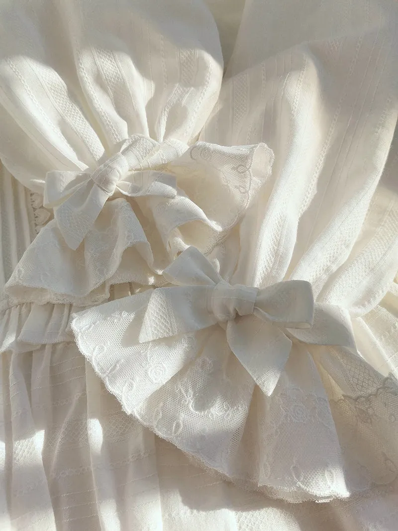 Lace Peter Pan Collar Ruffled Blouse