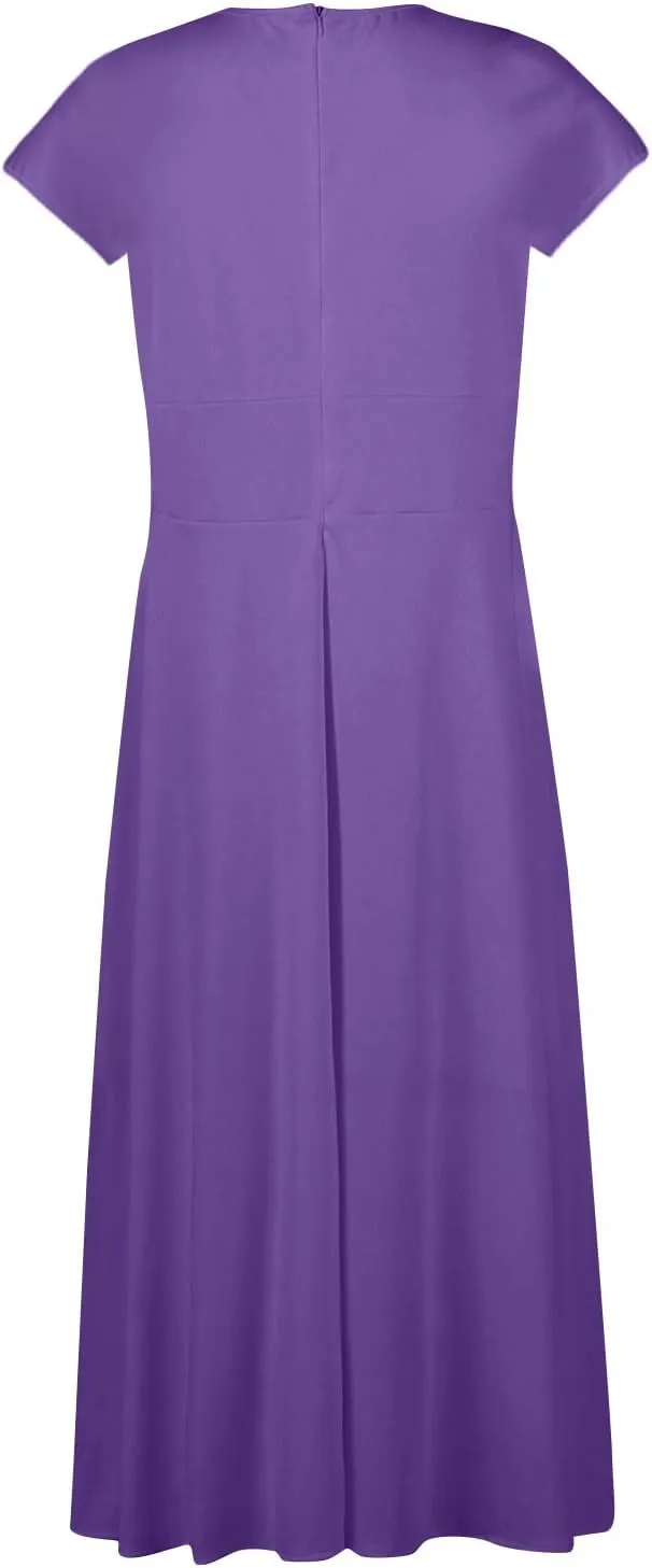 Lavender Dress for Women Elegant High Waist Strapless Stylish Dressers Casual Spring Dresses 2025 Solid Color Plus Size Dress