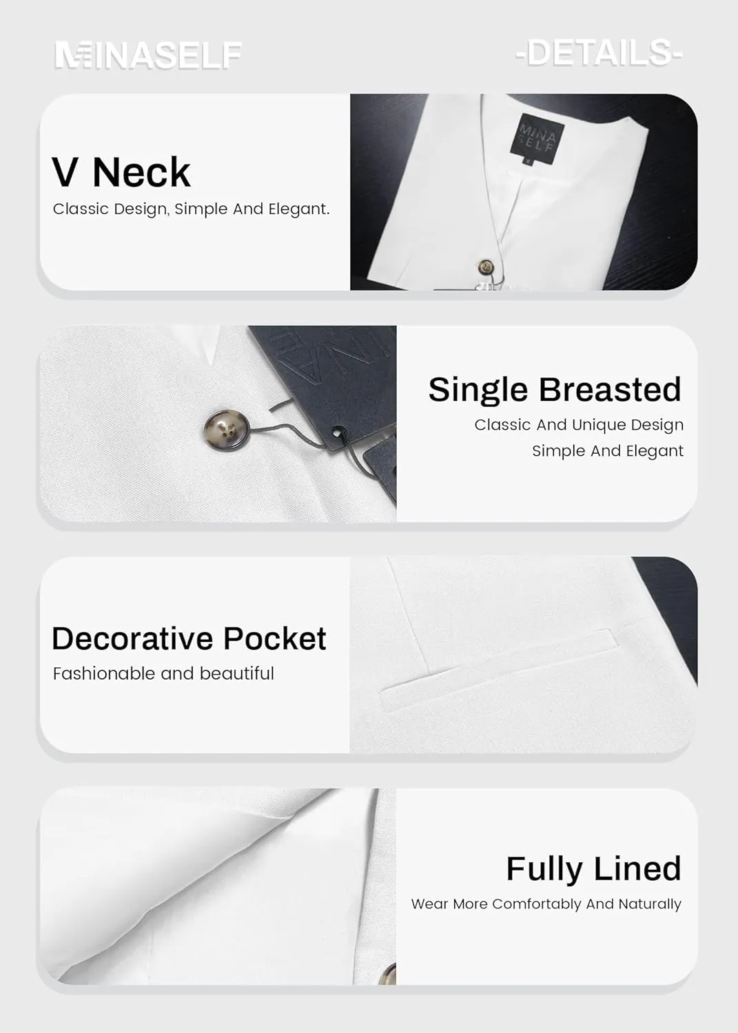 Linen Vest Tops for Women Summer Lihtweight Breathable V-Neck Button Fashion Casual Work Beach Vacation Outerwear