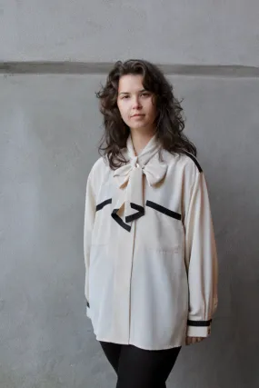 Louis Féraud Cookies & Cream Classic Parisian Blouse