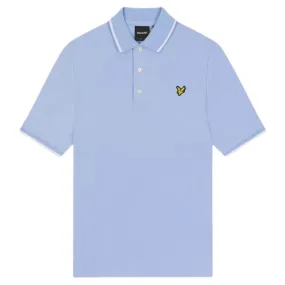 Lyle Scott Brand Chest Logo Light Blue Polo Shirt