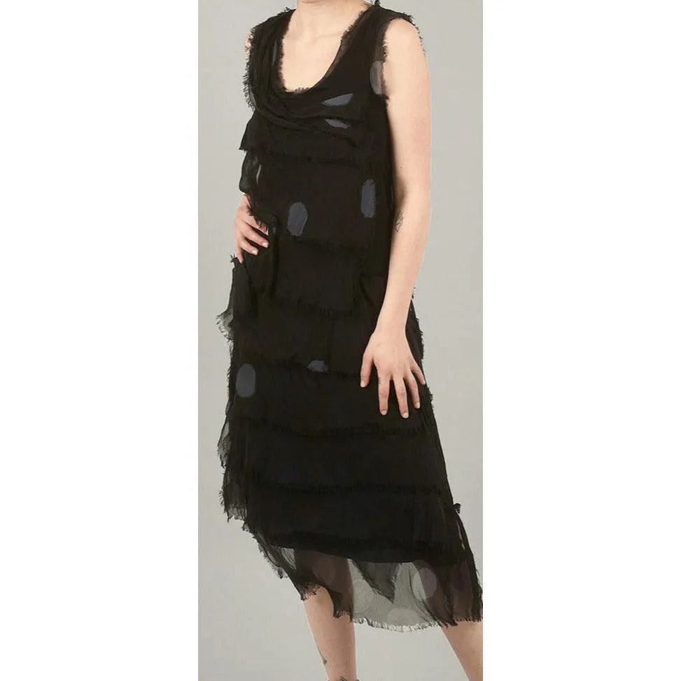 Maxi Sleeveless Dress with Polka Dots