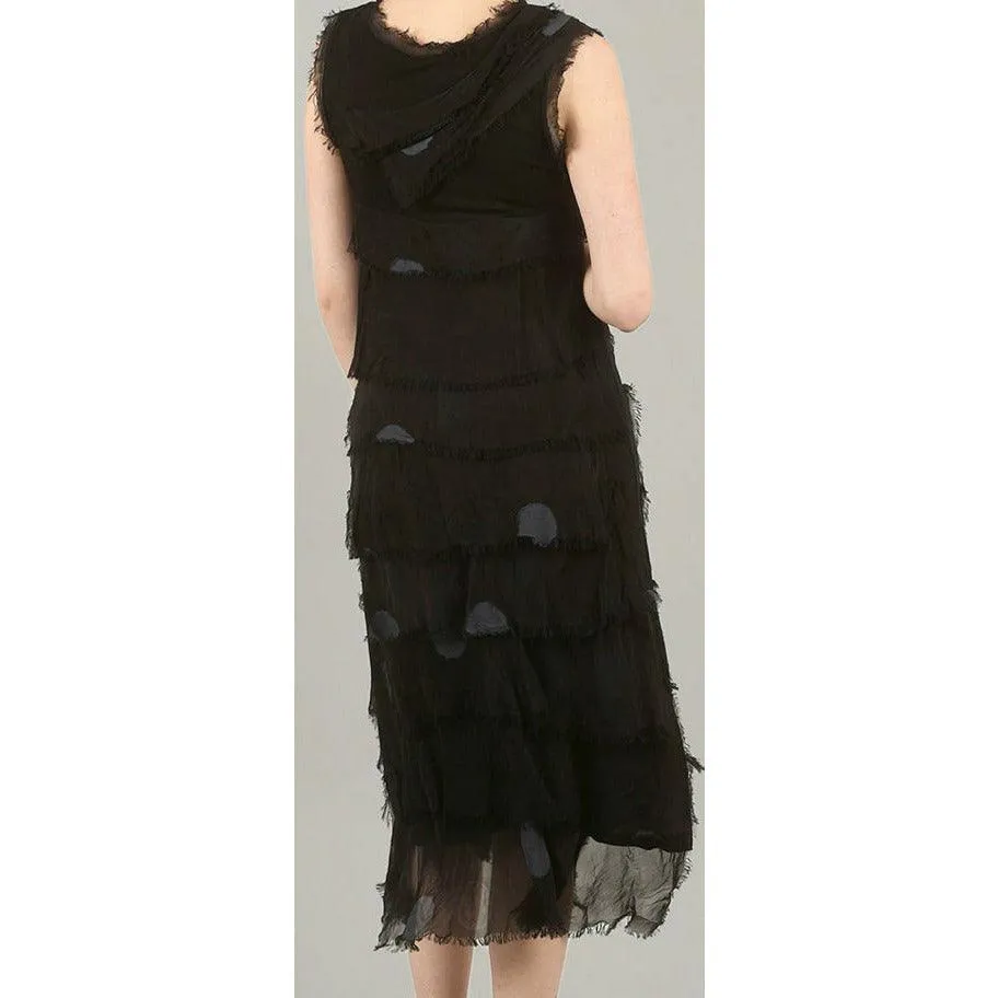 Maxi Sleeveless Dress with Polka Dots