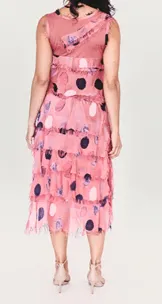 Maxi Sleeveless Dress with Polka Dots