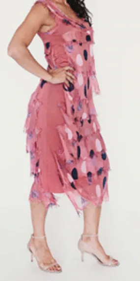 Maxi Sleeveless Dress with Polka Dots