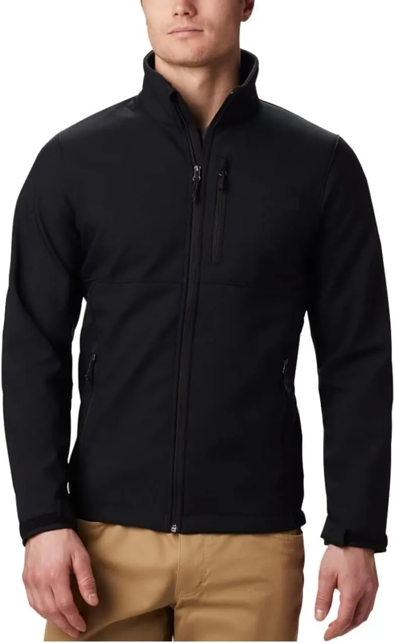Men’s 100% Polyester Soft Shell Full Zip Jacket