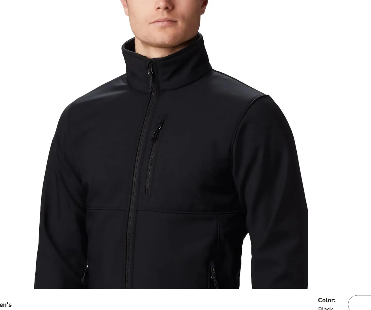 Men’s 100% Polyester Soft Shell Full Zip Jacket