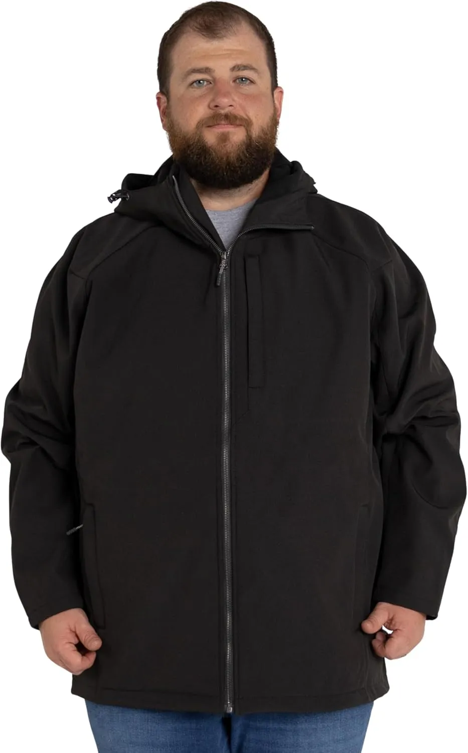 Men's Big 2XL-7XL Cyclone Stretch Soft Shell Hooded Jacket Coat