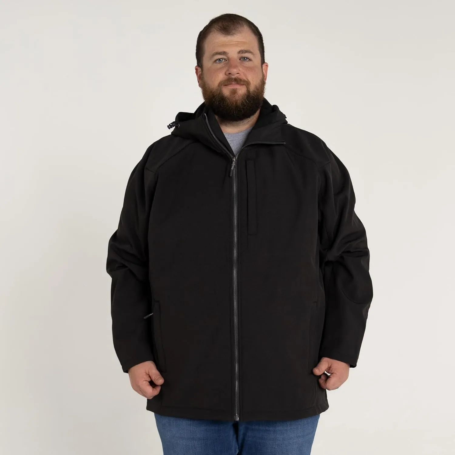 Men's Big 2XL-7XL Cyclone Stretch Soft Shell Hooded Jacket Coat