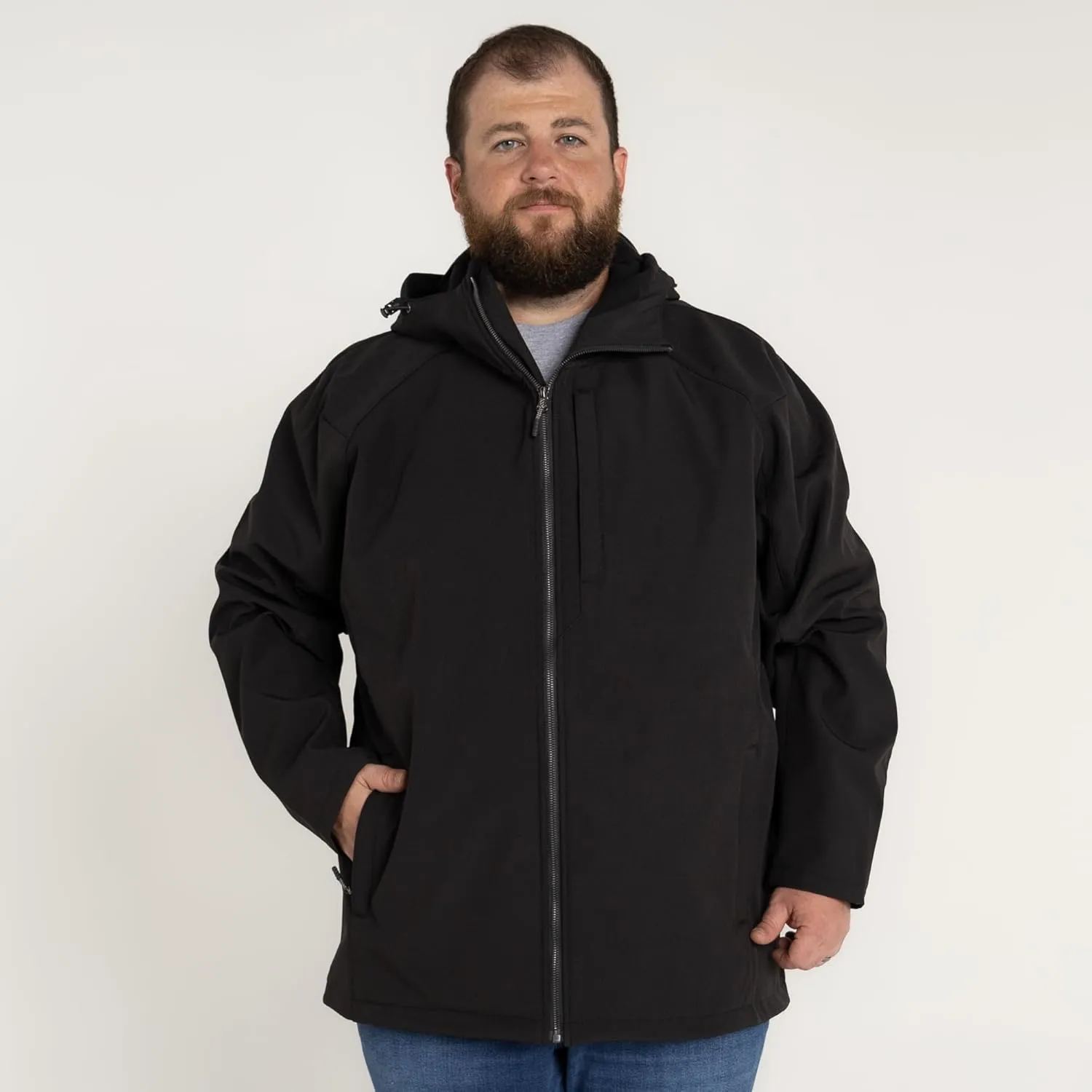 Men's Big 2XL-7XL Cyclone Stretch Soft Shell Hooded Jacket Coat