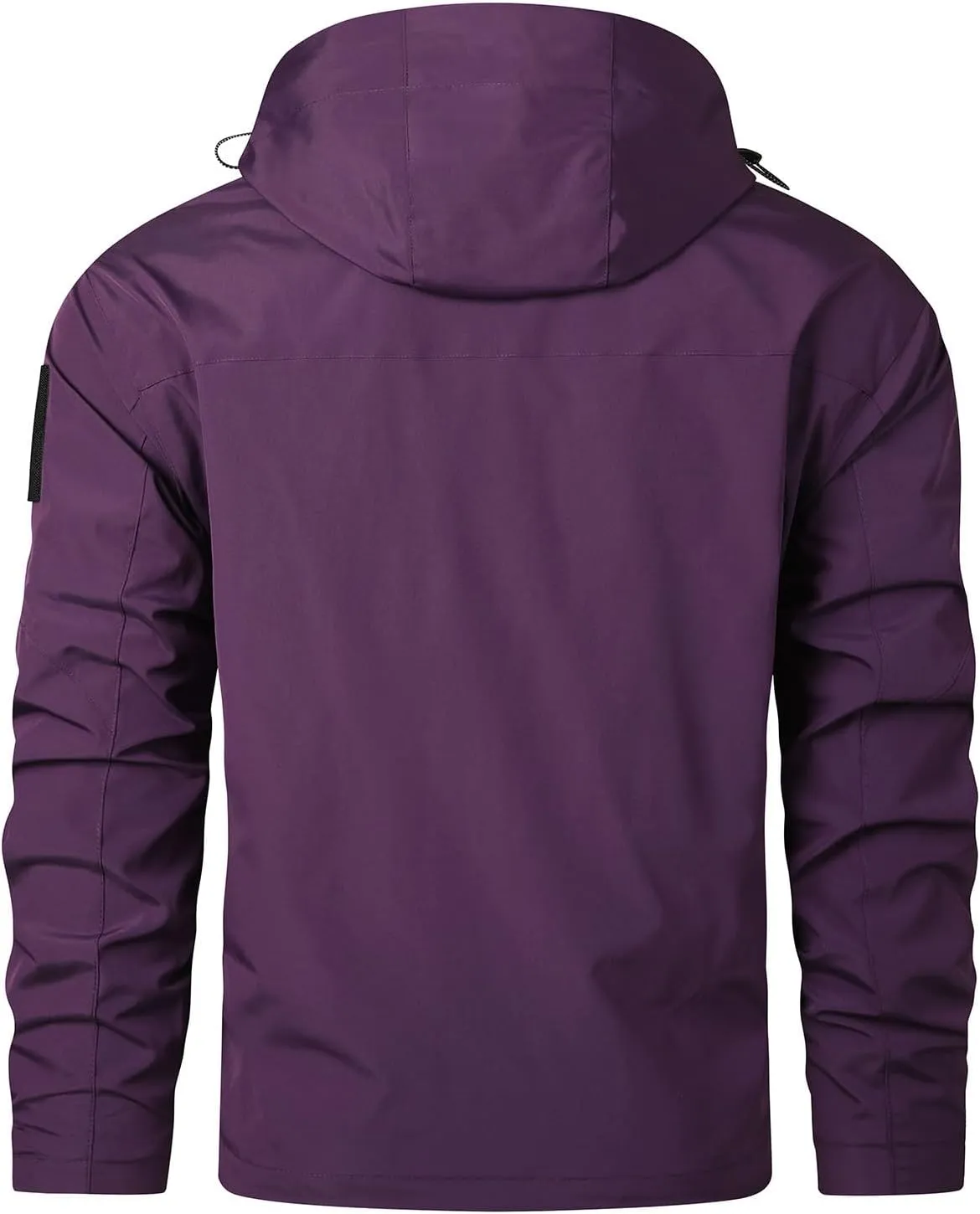Men's Outdoor Waterproof Soft Shell Hooded Military Tactical Jacket Mountaineering Riding Windproof Work Coat Outwear