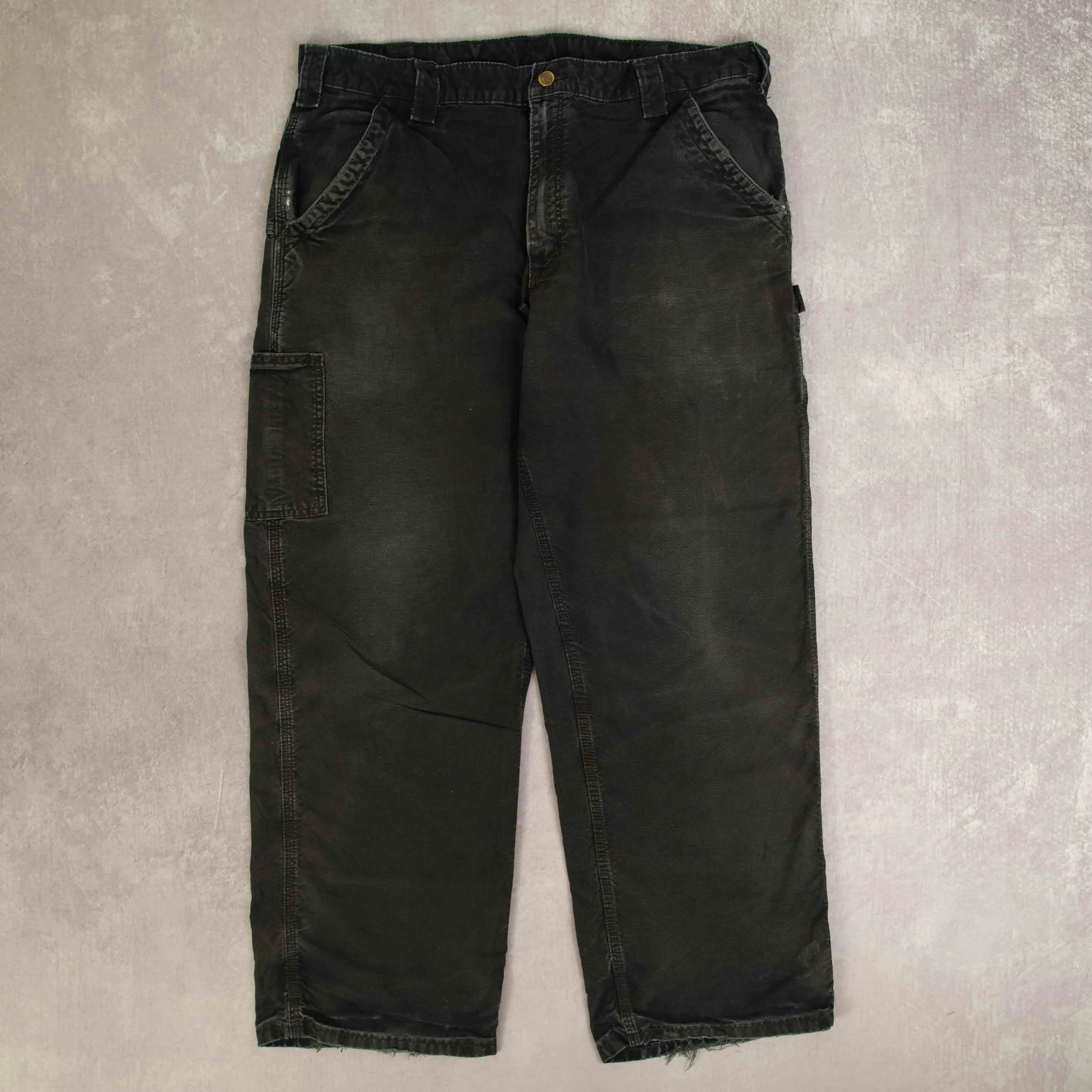 MEN'S VINTAGE CARHARTT RELAXED FIT CARPENTER TROUSERS - W38 X L30