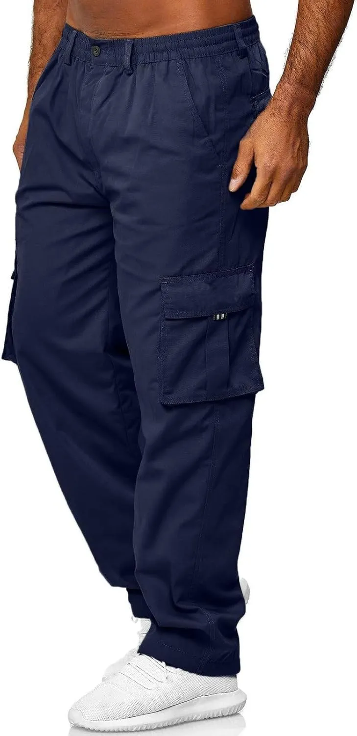 Mens Workout Cargo Sweatpants Pants Joggers for Men Big and Tall Men's Workout Slim Gym Joggers Pants Sport Training