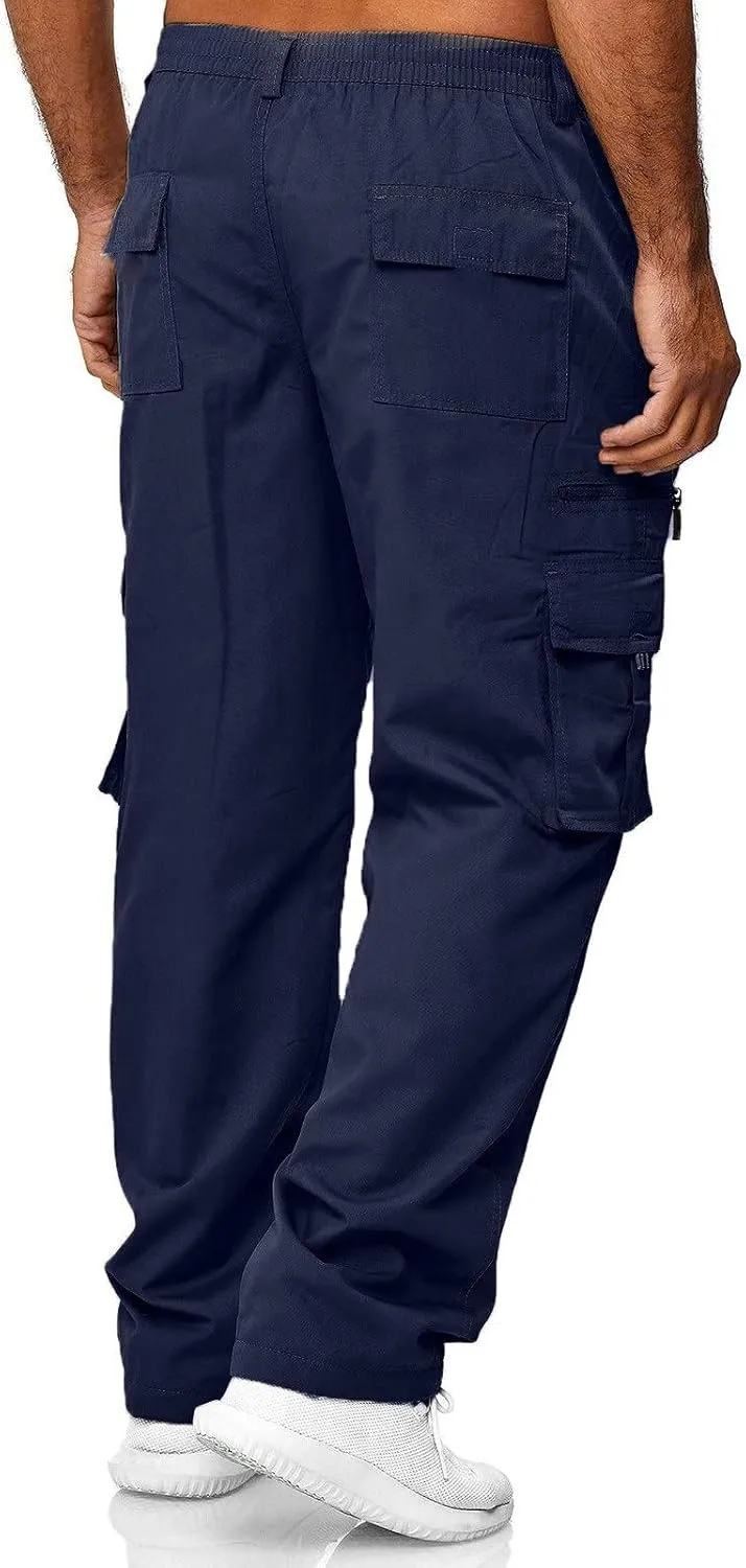 Mens Workout Cargo Sweatpants Pants Joggers for Men Big and Tall Men's Workout Slim Gym Joggers Pants Sport Training