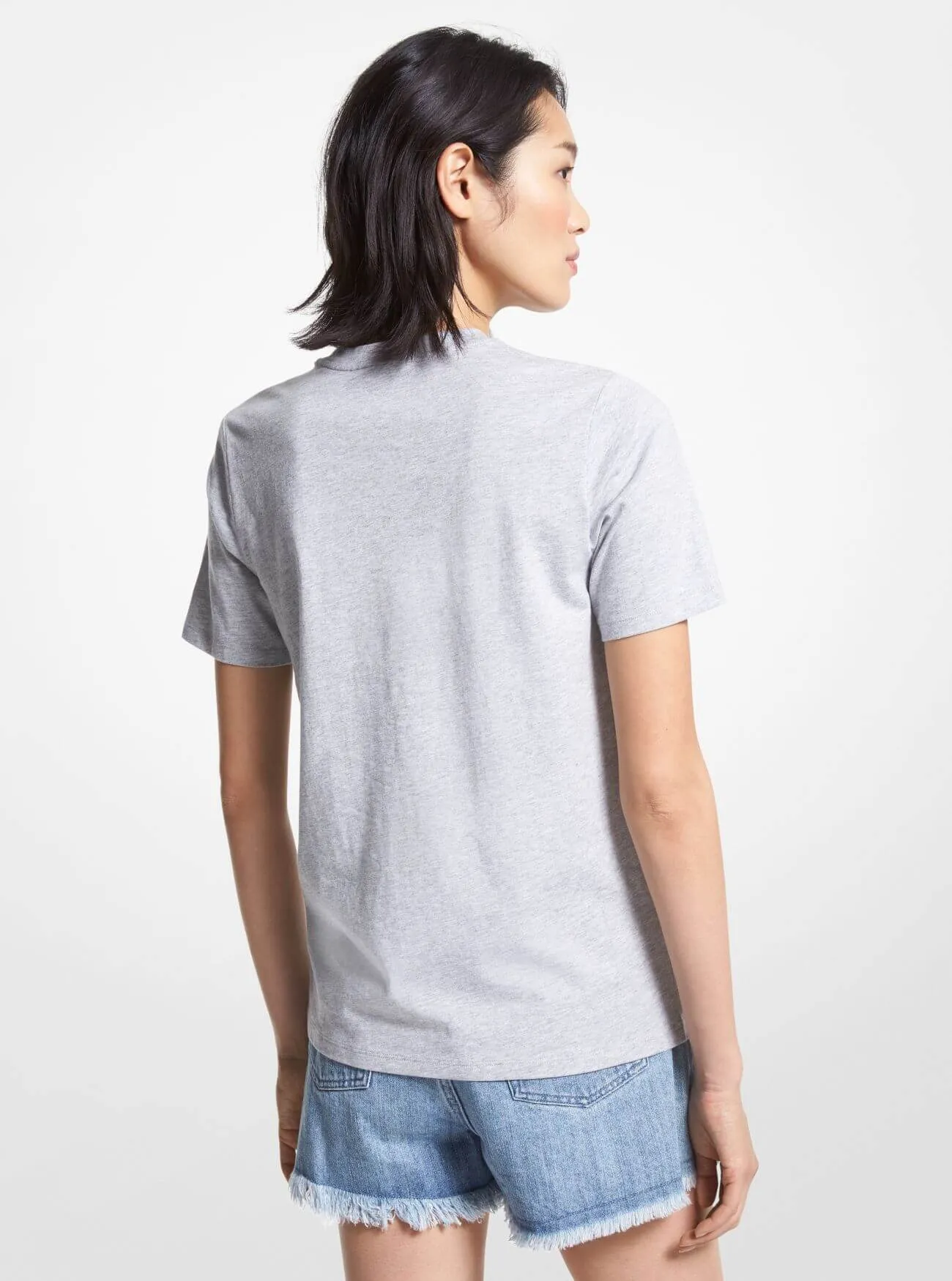 Michael Michael Kors Logo Organic Cotton T-shirt, gray