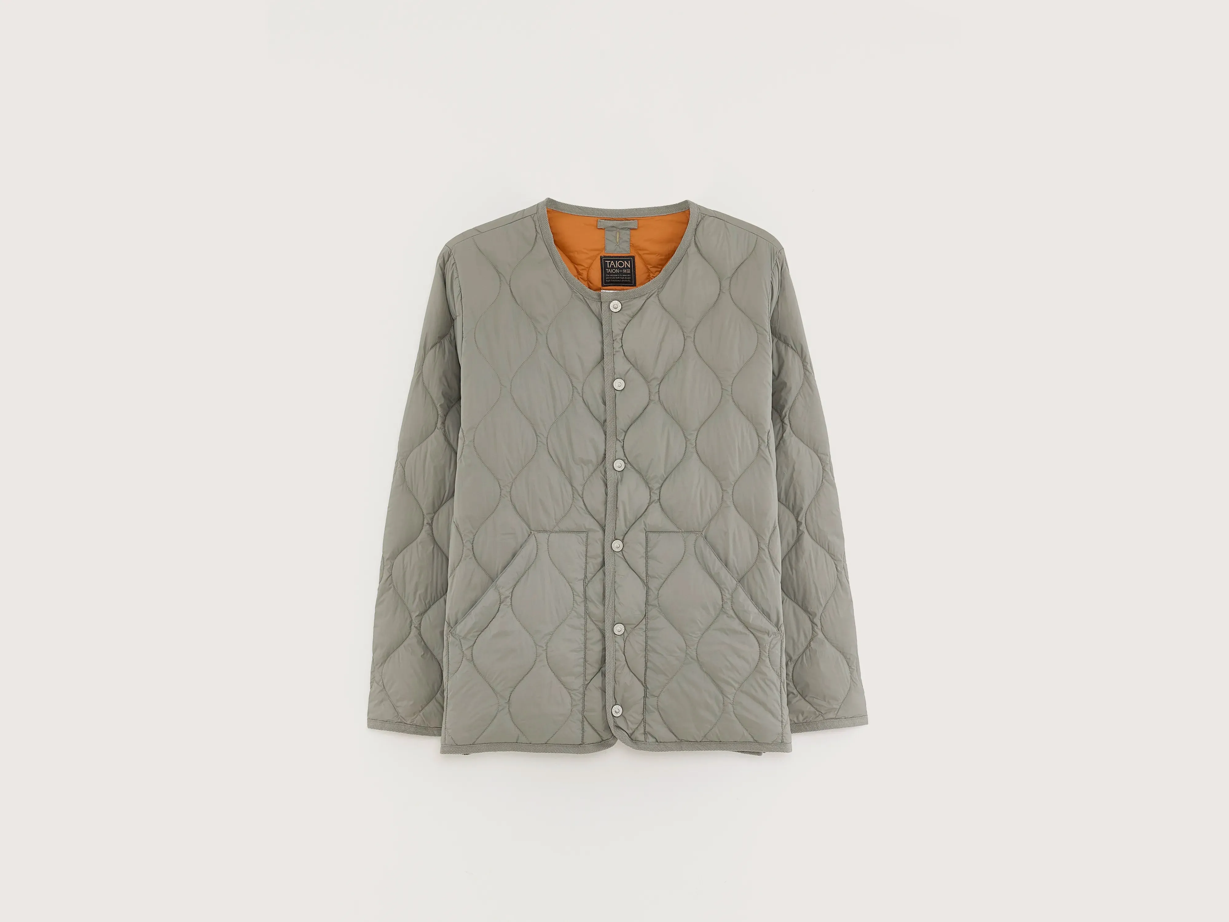 Military Crew Neck Down Jacket (242 / W / GREEN)