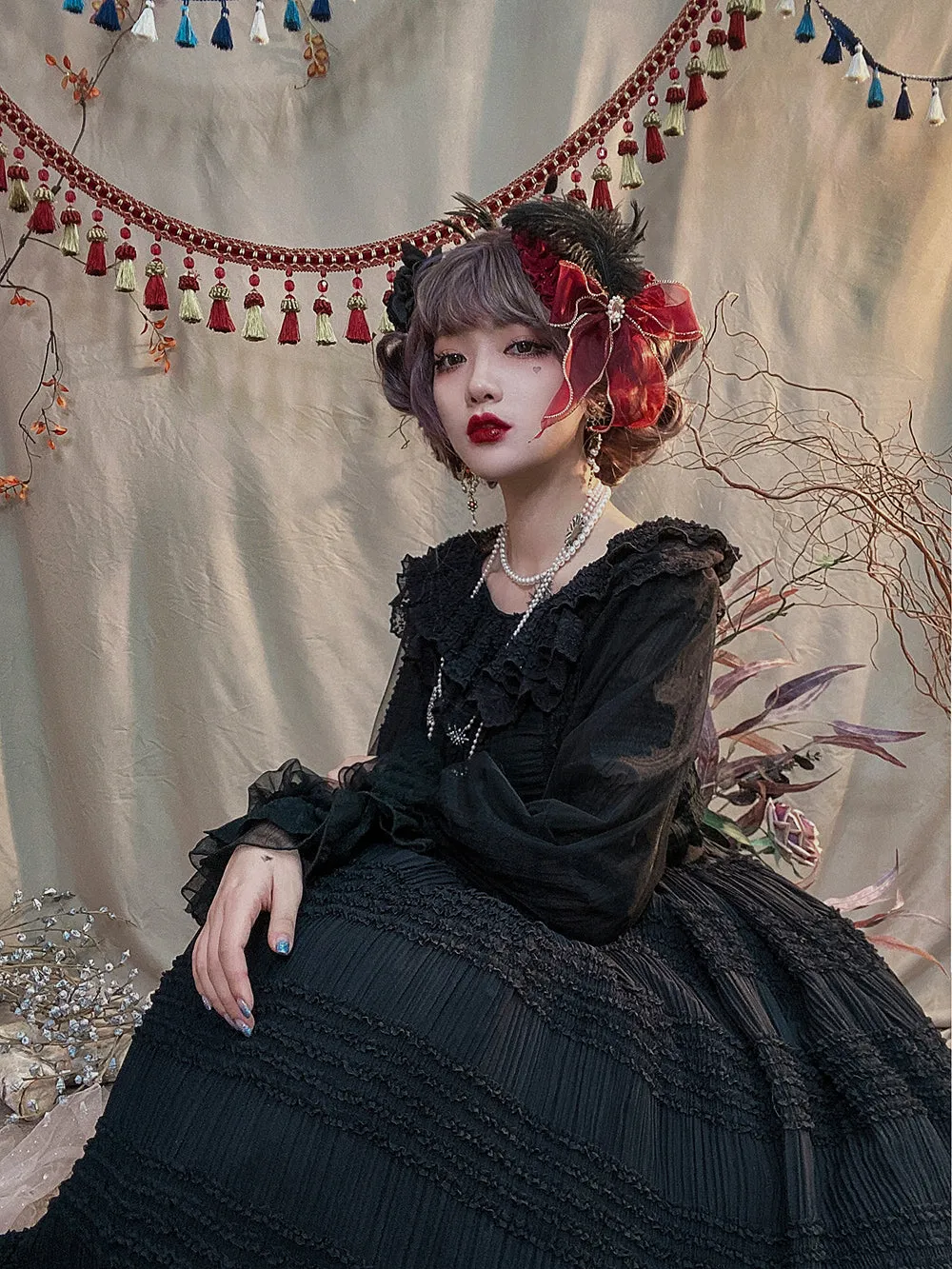 Miss Point~Icing Sugar~Retro Lolita Double-layer Blouse