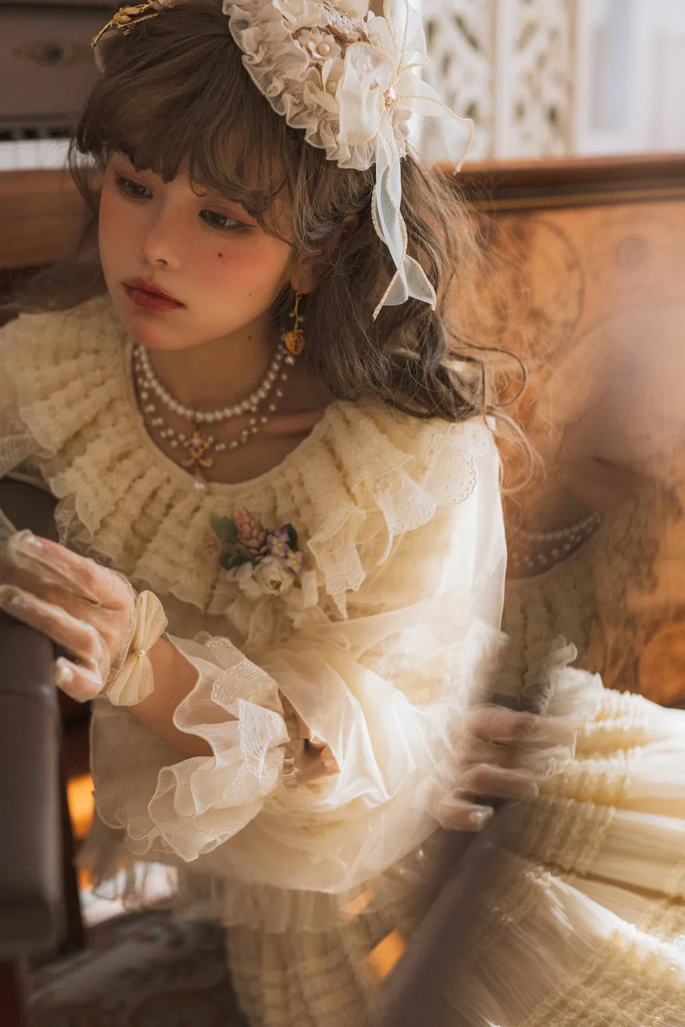 Miss Point~Icing Sugar~Retro Lolita Double-layer Blouse