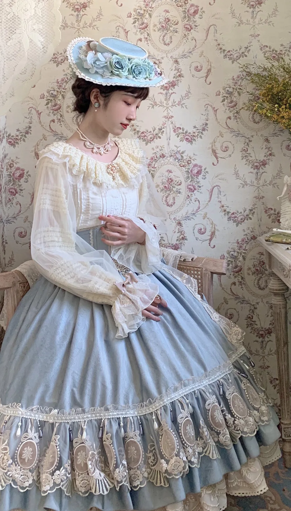 Miss Point~Icing Sugar~Retro Lolita Double-layer Blouse