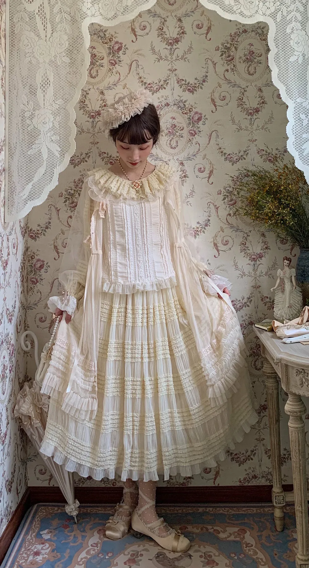 Miss Point~Icing Sugar~Retro Lolita Double-layer Blouse