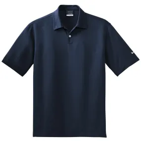 Nike Men's Navy Dri-FIT S/S Pebble Texture Polo