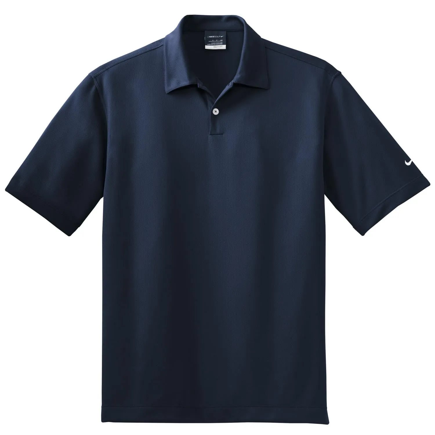 Nike Men's Navy Dri-FIT S/S Pebble Texture Polo