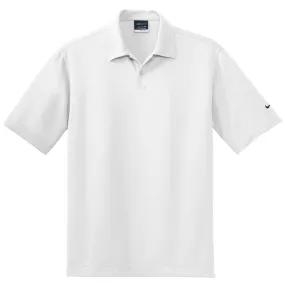 Nike Men's White Dri-FIT S/S Pebble Texture Polo