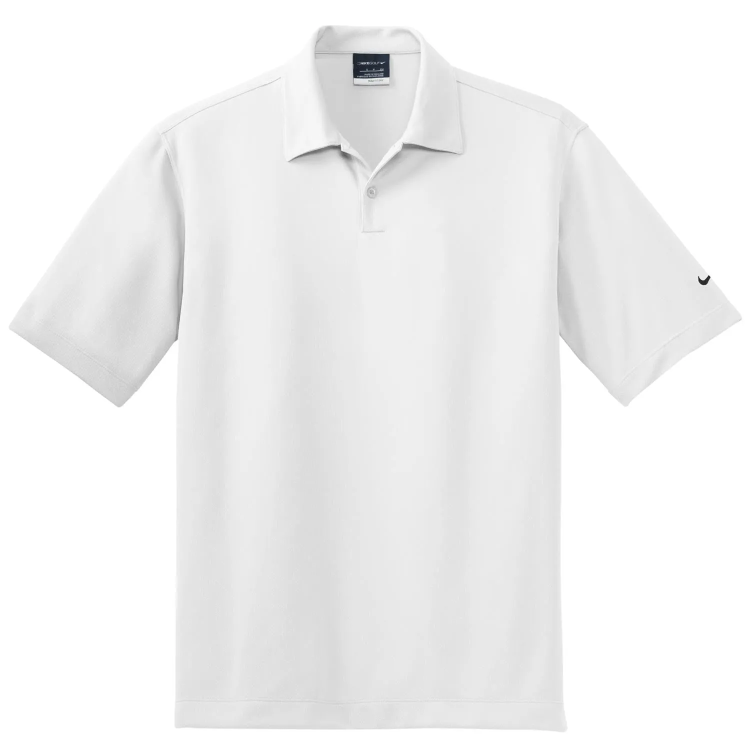Nike Men's White Dri-FIT S/S Pebble Texture Polo