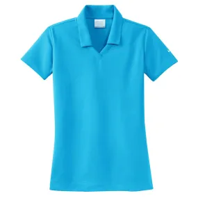 Nike Women's Bright Blue Dri-FIT S/S Micro Pique Polo