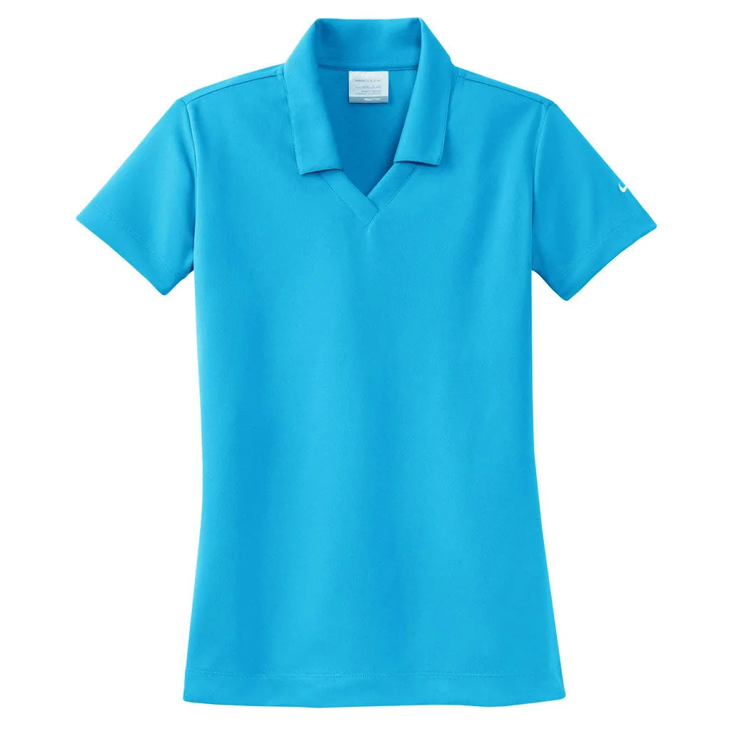 Nike Women's Bright Blue Dri-FIT S/S Micro Pique Polo