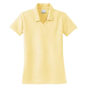 Nike Women's Light Yellow Dri-FIT S/S Micro Pique Polo