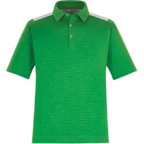 North End Men's Green Flash Performance Embossed Print Polo