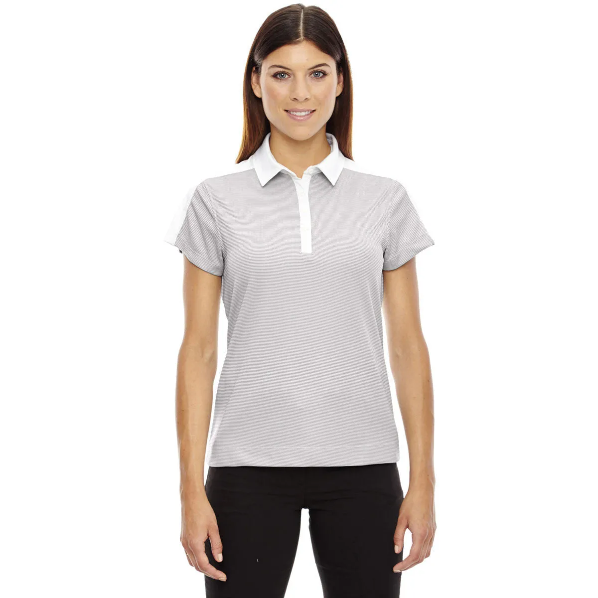 North End Women's Crystal Quartz Symmetry Coffee Performance Polo