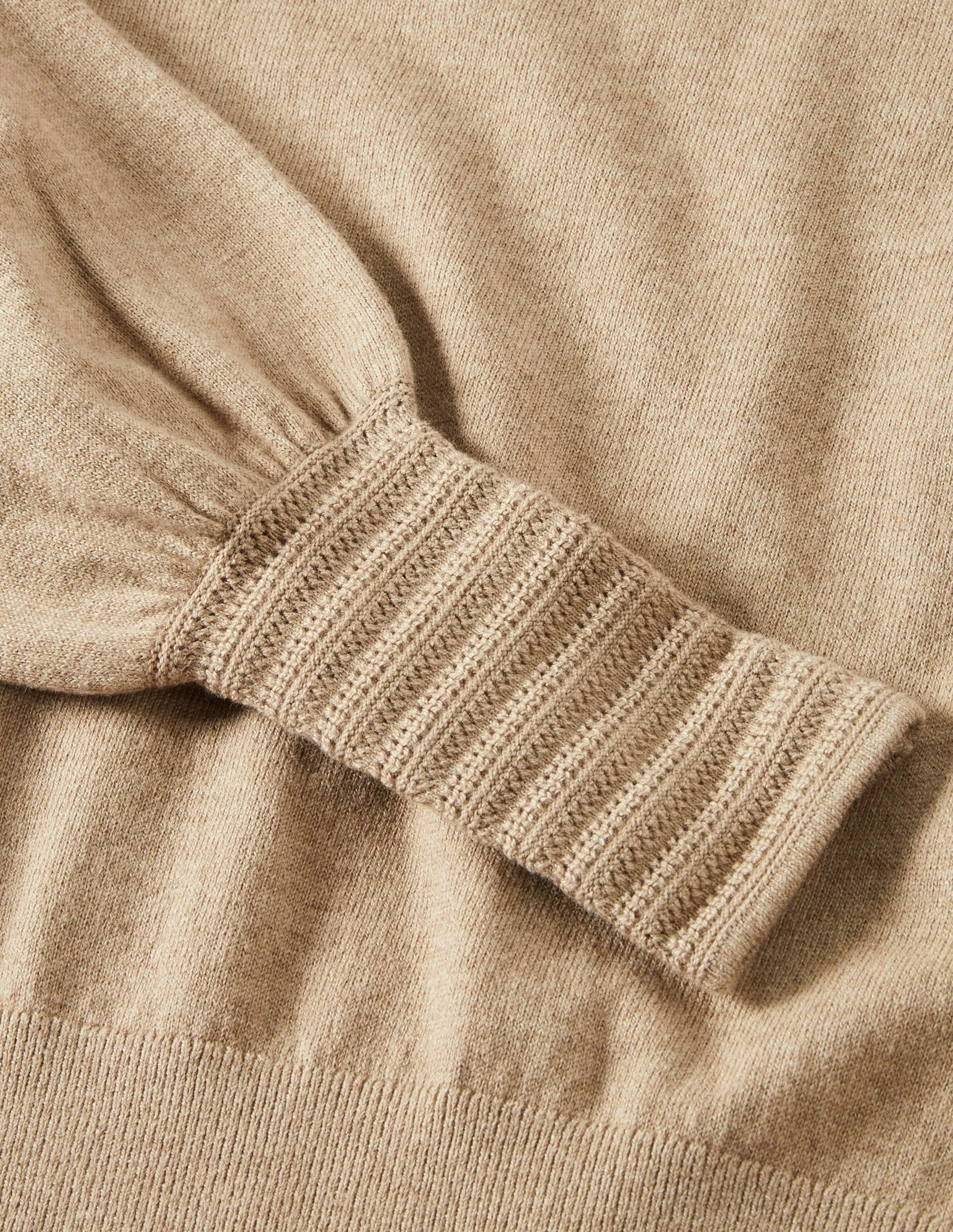 Pointelle-Detailed Jumper-Mink Melange