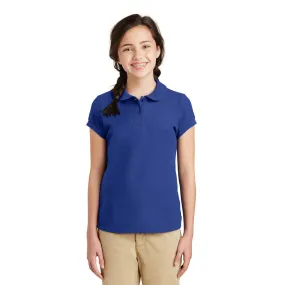 Port Authority Girl's Royal Silk Touch Peter Pan Collar Polo