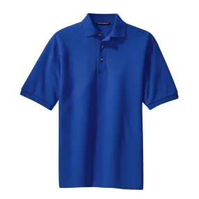 Port Authority Men's Royal Short Sleeve Cotton Pique Knit Polo