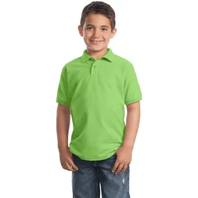 Port Authority Youth Lime Silk Touch Polo
