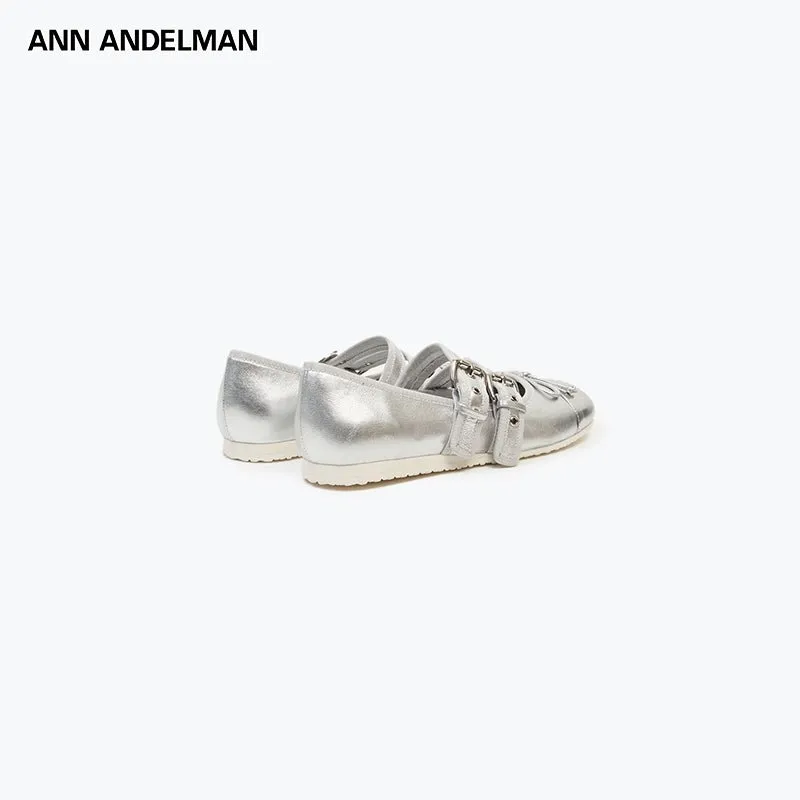 Silver Minimalist Flat With Adjustable Strap