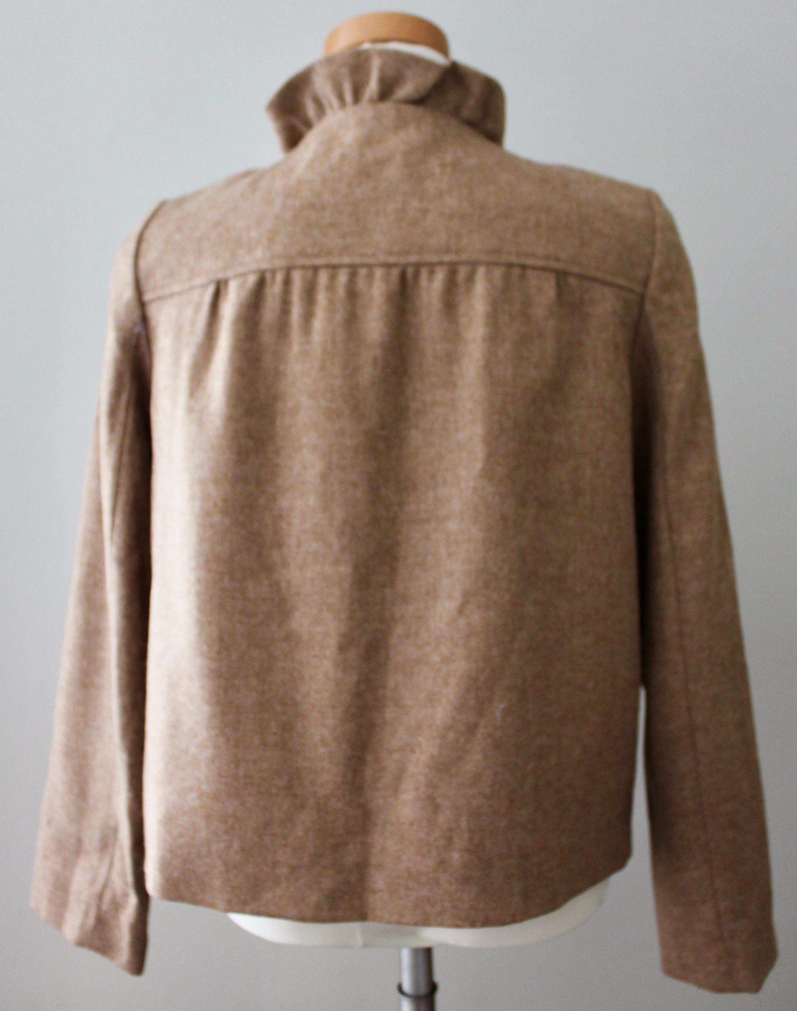 Soft Autumn Tan Ruffle Jacket
