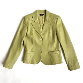 Soft Avocado Green Leather Jacket
