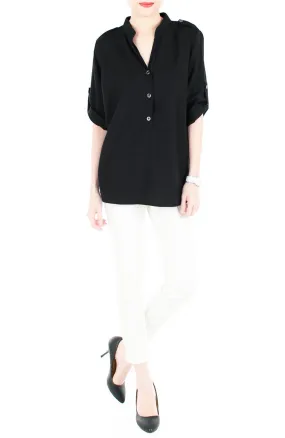 Stay Classic Utility Blouse - Black