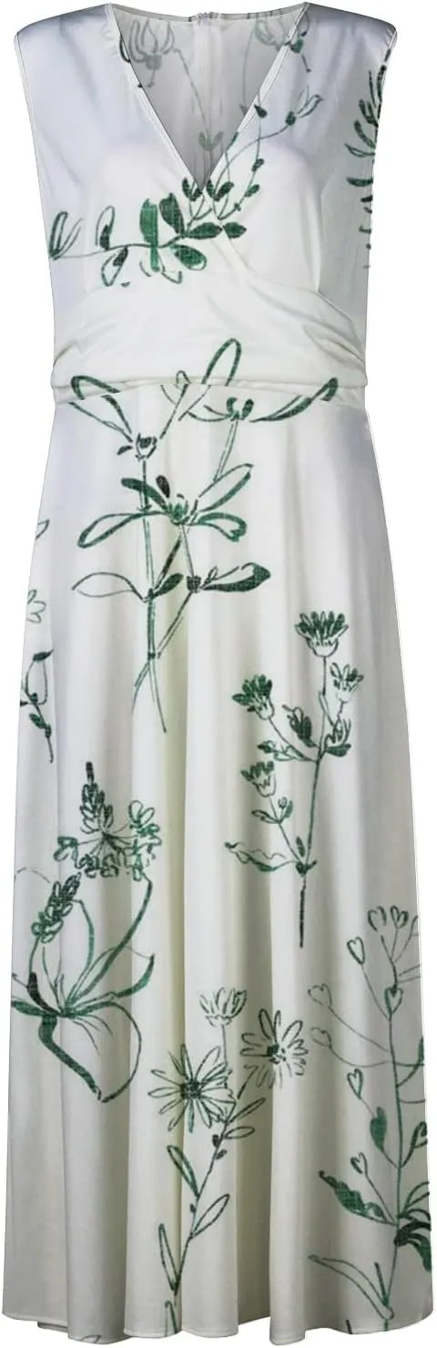 Tea Party Dresses for Woman Maxi V-Neck Stylish Flowy Easter Dresses Friends' Gathering Romantic Summer Dresses 2025 Vacation