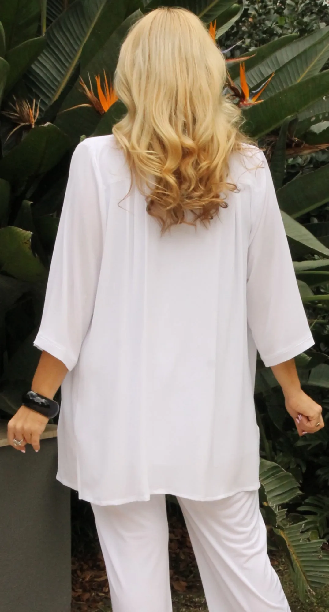 Terrific Triple Pleat Blouse White