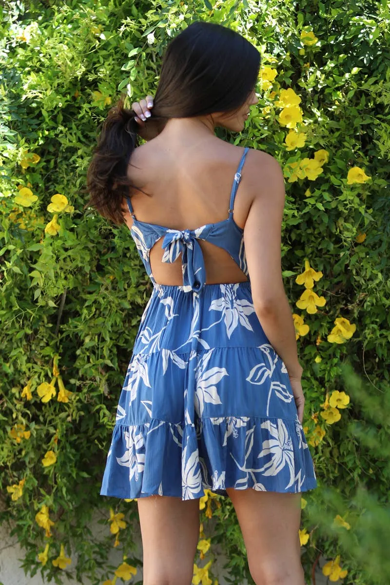 Tropical, Open Tie Back Sundress