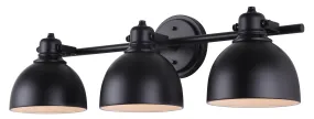 Vanity Light - Canarm POLO Matte Black 3-Light Vanity Light, IVL622A03BK