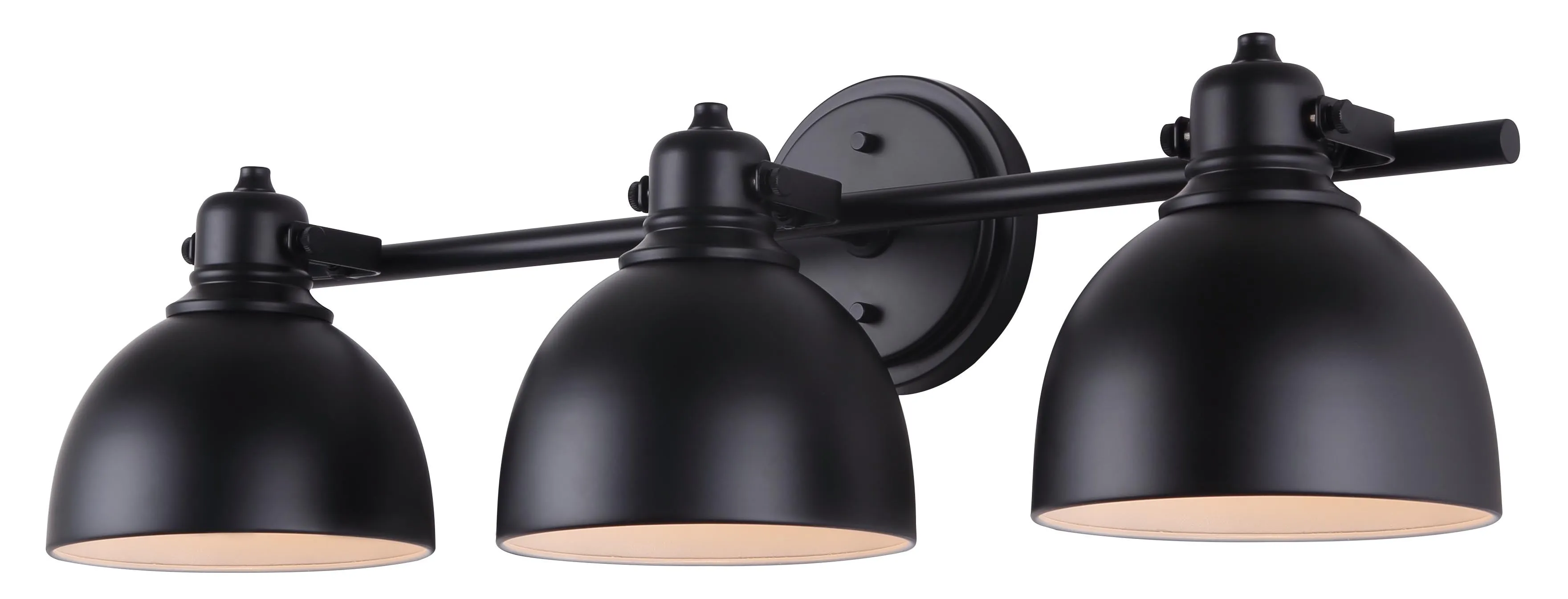 Vanity Light - Canarm POLO Matte Black 3-Light Vanity Light, IVL622A03BK