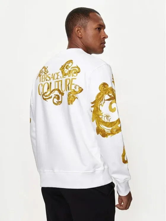 Versace Jeans Couture White Baroque Print Sweatshirt-