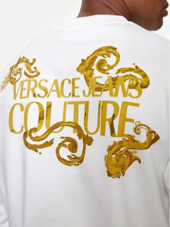 Versace Jeans Couture White Baroque Print Sweatshirt-